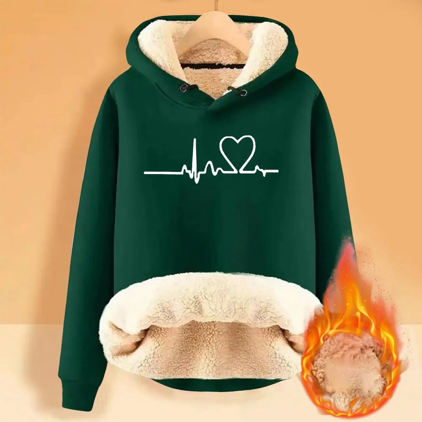WARMWEAR™NEW 2025 Women's Winter Padded Warm Fleece, Hooded Sweatshirt Women's thicken Sweatshirt,
