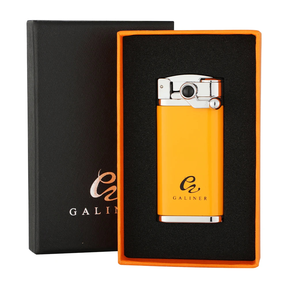 GALINER™ Jet Cigar Lighter Torch Flame Lighters Smoking Accessories Cigar Punch Metal Butane Lighter Gas Refill