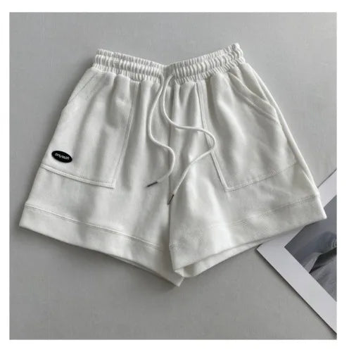 SO, CHIC™️Women's Shorts comfortable loose wide-legged drawstring A pants Slim Waist Slim fit casual home versatile sports shorts