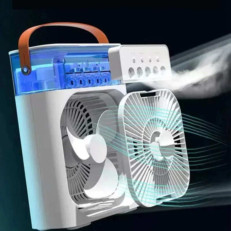 KUALOOL™️ NEW   ™️Personal / Portable   Fan Air Conditioners USB Electric Fan LED Night Light Water Mist Fun 3 In 1 Air Cooler,
