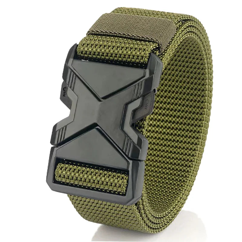 The New Men's 125cm Buckle Belt Nylon Braided Lightweight Breathable Daily Commuter Men's Belt