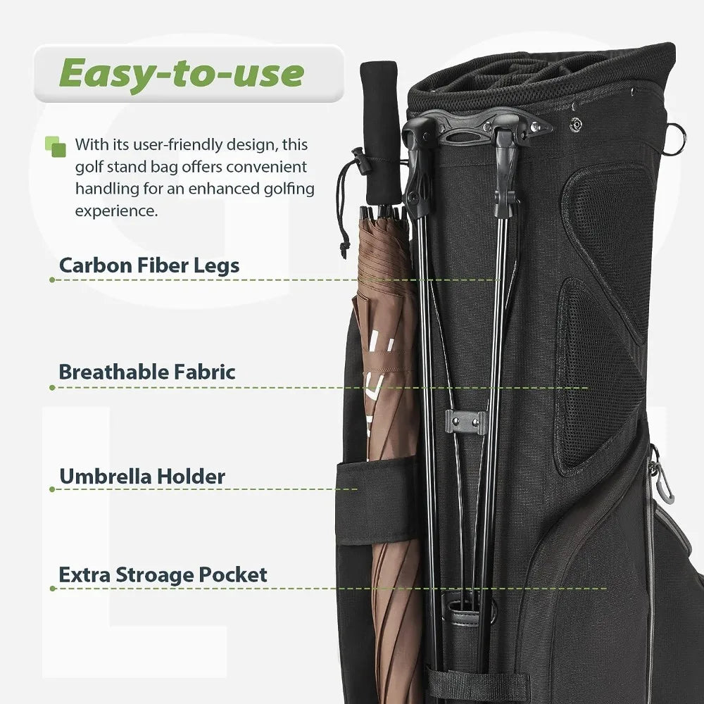 14-Way™ Golf Stand Bag, Golf Bag with Stand - Lightweight & Durable Golf Club Bag for Men & Women