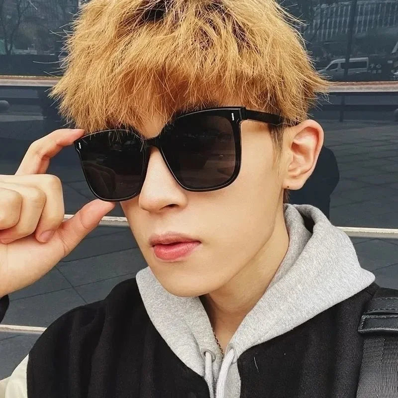 UNDER THE SUN™️ Fashion Personality Ins Trend Black Square Frame UV400 Sunglasses for Unisex Sunglass