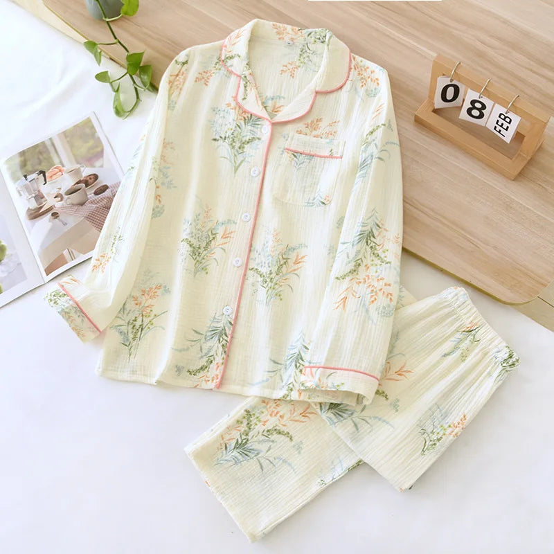 Relax in Style™️ – 100% Cotton Pajama Set for Ultimate Comfort 2025 Spring and Autumn