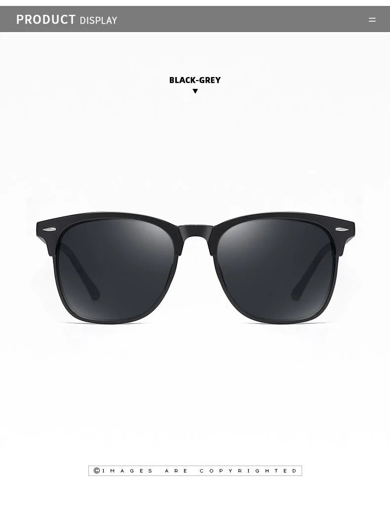 MIRO™ New Polarized Sunglasses, Classic Retro Men Sunglasses, Outdoor Sunglasses, UV400 Plastic Square Trending Shades Eyewear