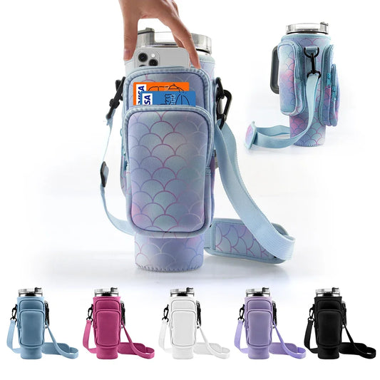 GUZZEL™ 30oz 40oz Insulated Water Bottle Cover for Stanley Cup with Pouch Adjustable Shoulder Strap Anti-fall Non-slip Washable Sleeve
