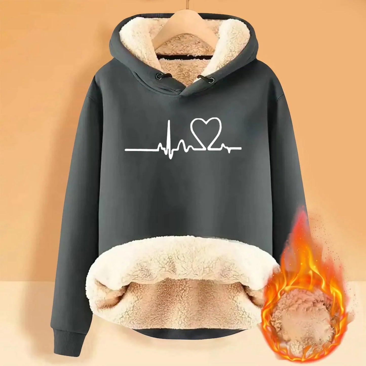 WARMWEAR™NEW 2025 Women's Winter Padded Warm Fleece, Hooded Sweatshirt Women's thicken Sweatshirt,