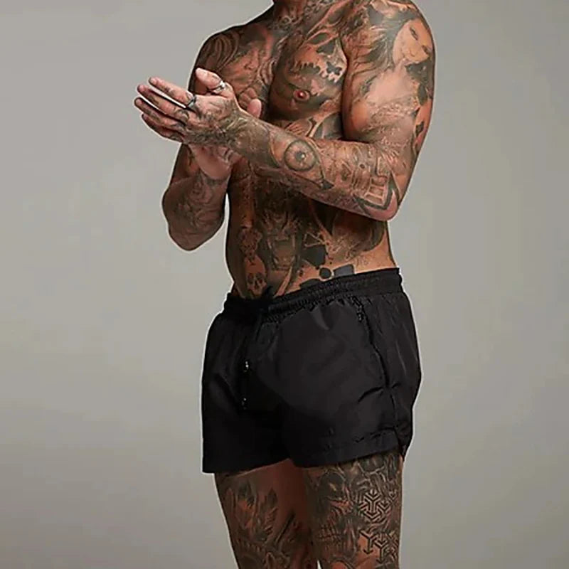 TRUNKLE ™Men's Swim Trunks with Zipper Pockets Mesh Liner Summer Beach Board Shorts Quick Dry Swimming Bathing Suit Swimsuit Swimwear