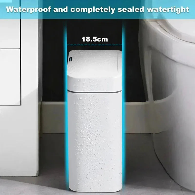 LZJV™ |15L NEW Smart Trash Can Automatically Open, Touch-Free Smart Sensor, Sensing Garbage Can and Waterproof, For Bathroom/Kitchen/Bedroom