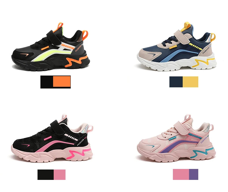 RIGHT STEPS™️ Kids Casual Boys/GIRLS Shoes Soft Sole Kids Shoes Non-Slip Sneakers Shoes Outdoor Student's Children Pink Girls Sport Walking Footwear