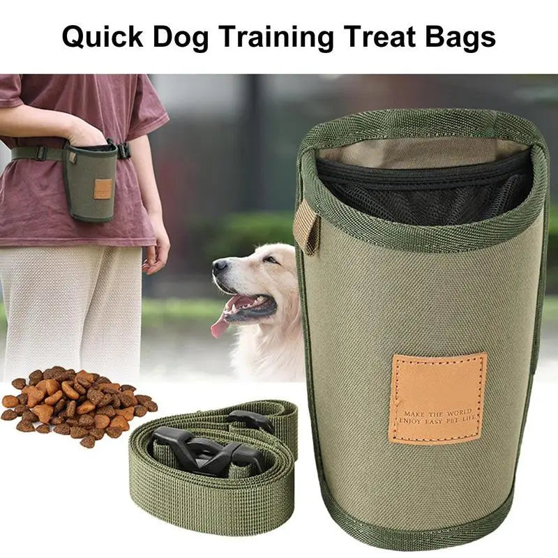 Portable™ Dog Treat Bag Puppy Training Treat Snack Bag Large Capacity Dog Training Snack Reward Waist Bag Pet Feed Pocket