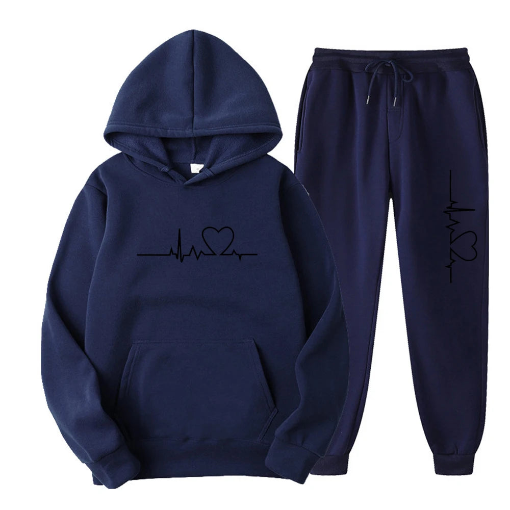 SAMESTYLE™ 2025 women's hooded sweatshirt sweatpants set sportswear branded sweater clothing 2 pieces