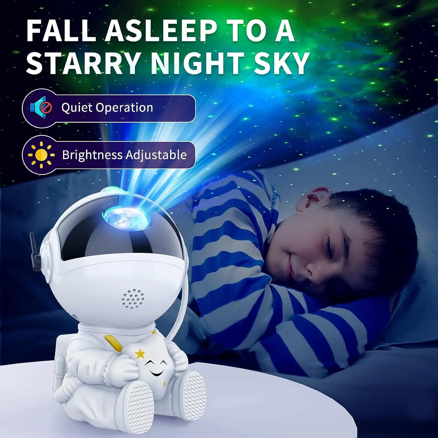 Shine™ Star Projector Galaxy Night Light Astronaut Space Projector Starry Nebula Ceiling LED Lamp for Bedroom Home Decorative kids gift