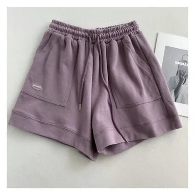 SO, CHIC™️Women's Shorts comfortable loose wide-legged drawstring A pants Slim Waist Slim fit casual home versatile sports shorts