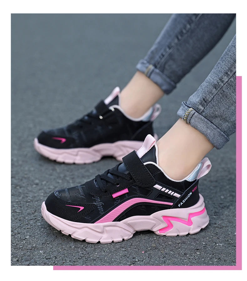 RIGHT STEPS™️ Kids Casual Boys/GIRLS Shoes Soft Sole Kids Shoes Non-Slip Sneakers Shoes Outdoor Student's Children Pink Girls Sport Walking Footwear