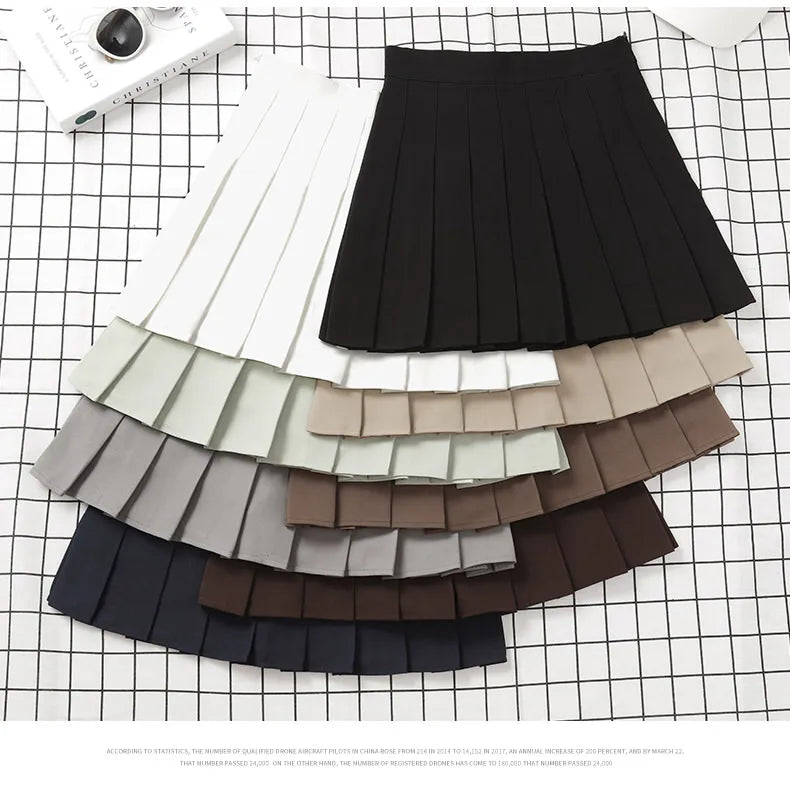 SKIRTING THE ISSUE™ |Trendy Cute Skirt for Ladies, Summer Clothes, Women's High Waist Harajuku Korean Style