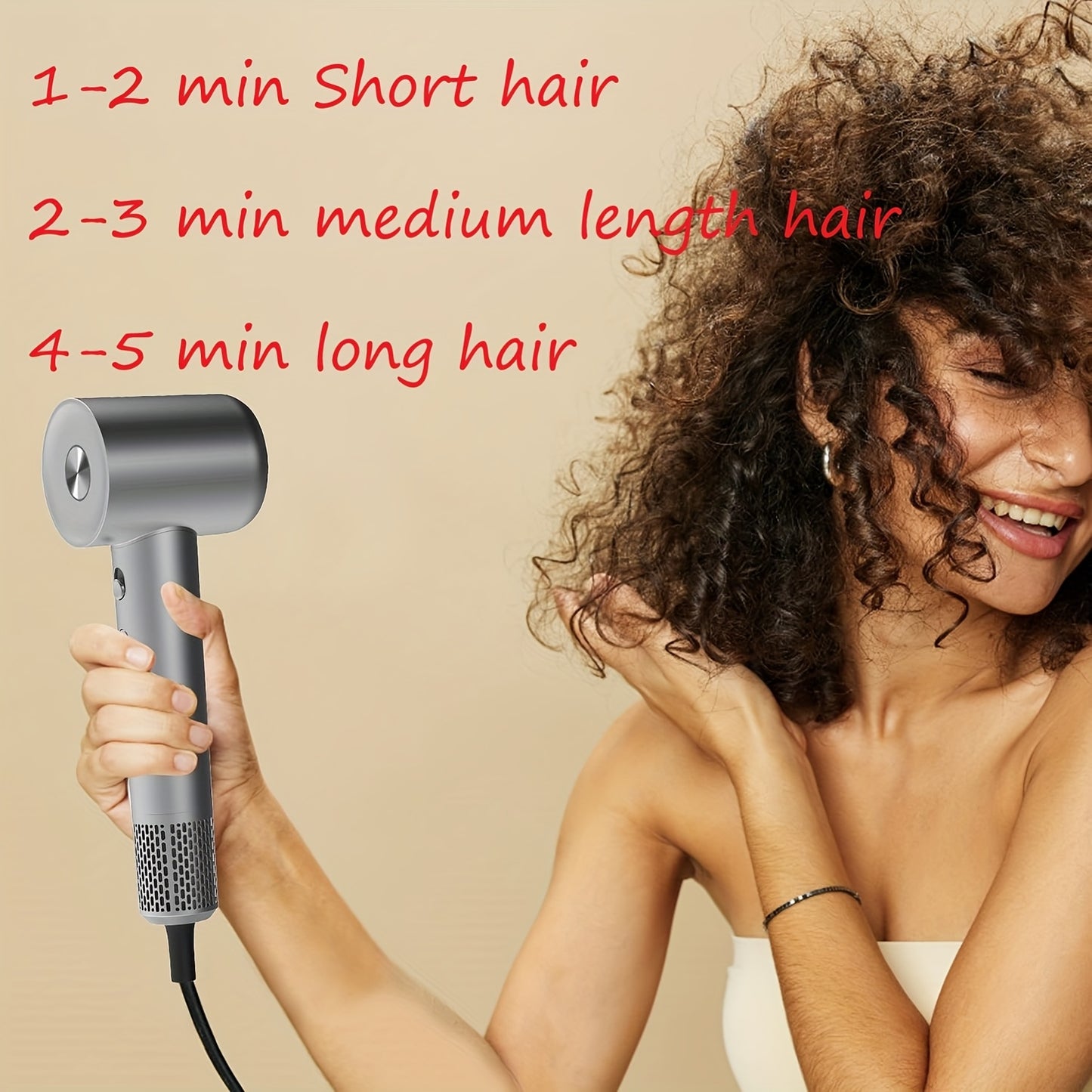 QUICKIE™️Dual Voltage Hair Dryer, 300 million Negative Ions Hair Treatment Hair Dryer, 110, 000 RPM Fast Drying, 1400-Watt 4 Speed/3 Speed, High Speed Travel Hair Dryer, Thermostatic Hair Dryer