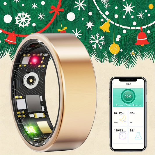 FINGERTIPS™️ Smart Fitness Tracker, Smart Ring Fitness Tracker - Pedometer, Distance, Calories, Sleep Tracking, Exercise Monitoring - Compatible With iPhone Android, for Women/ Men, waterproof, no app Subscription ne