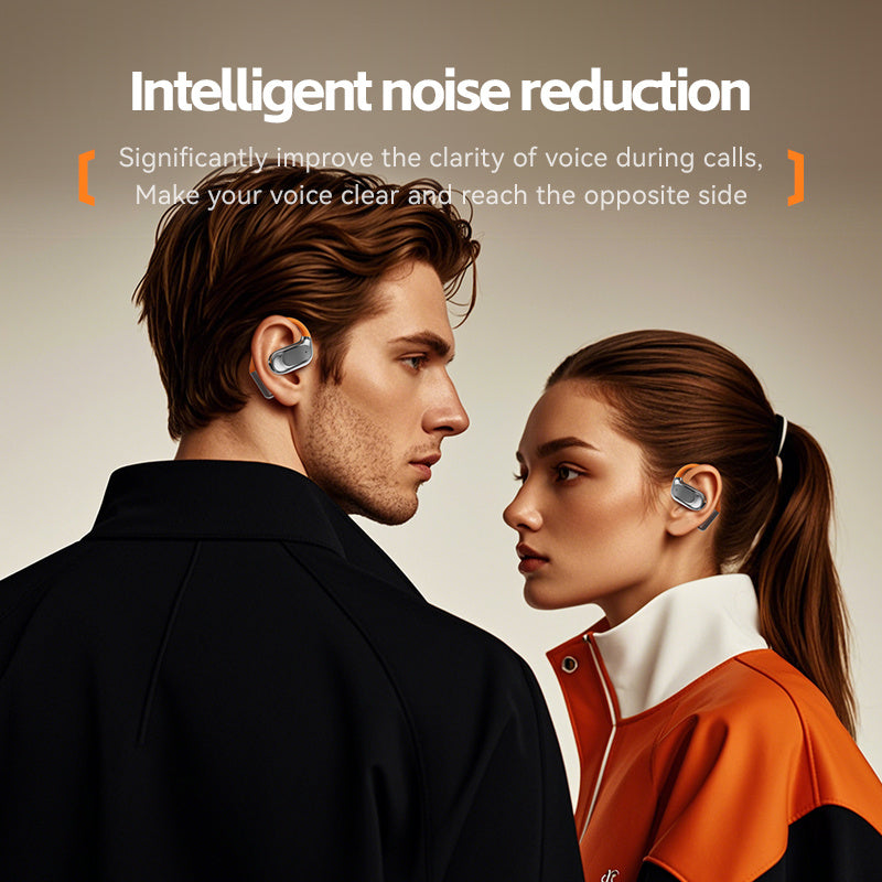 TUNE GO ™️Original Wireless Earphones True Wireless Earphones, Open Air Conduction Earbuds, Small Round Cake Design, Music OWS Headphones High Quality Headset HI-FI Sound, Long Battery Life, Led Display