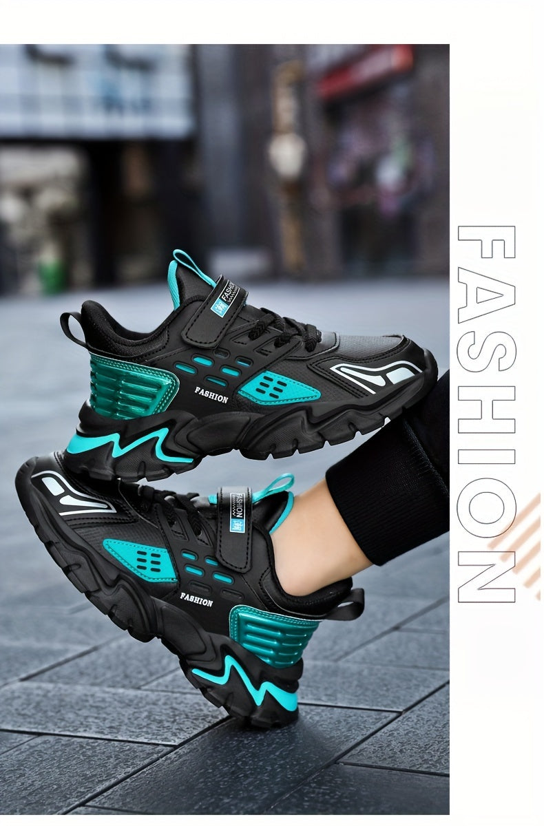 Boy'S ™️Trendy Chunky Shoes, Comfy Non Slip Casual Soft Sole Waterproof Sneakers For Kids Outdoor Activities