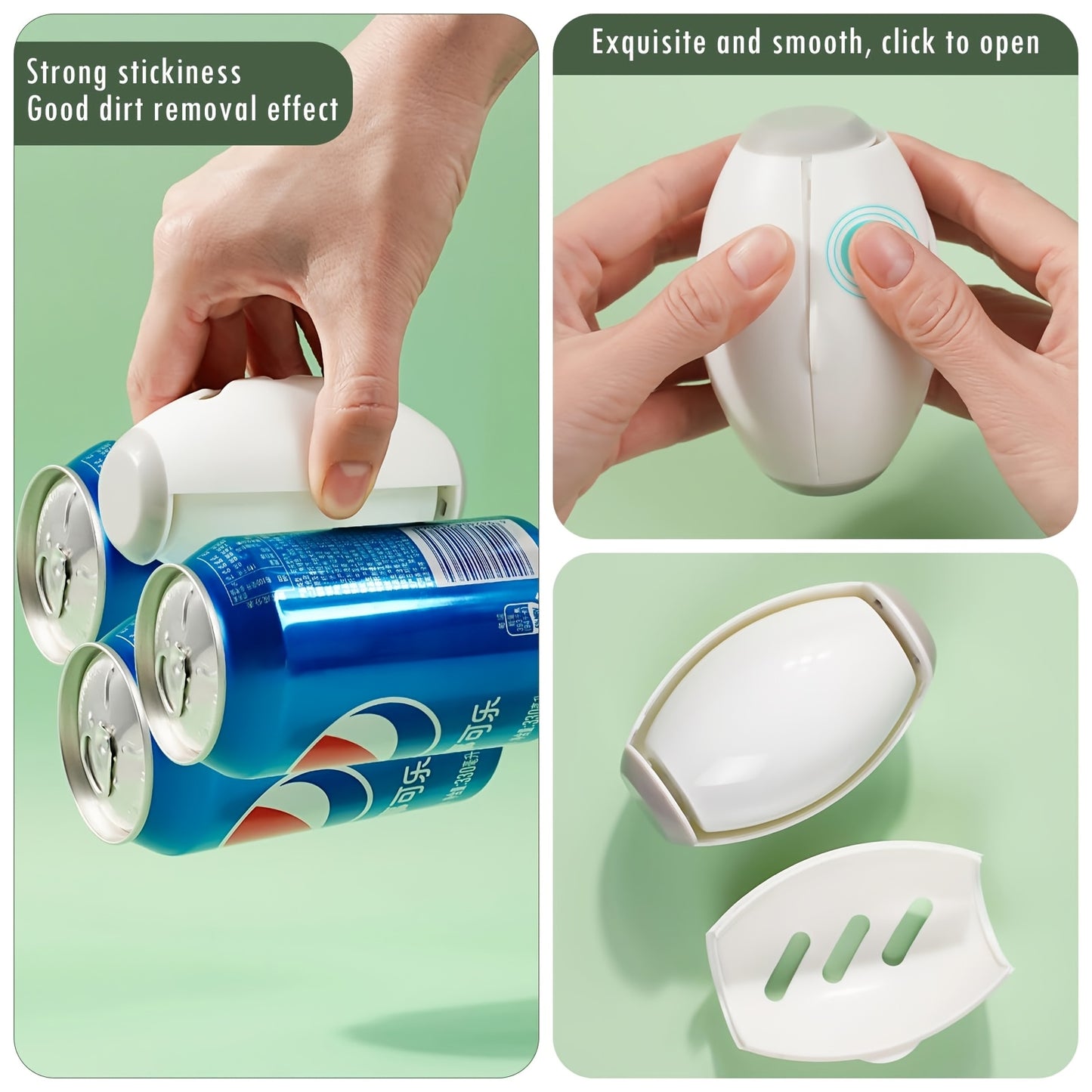 SHAVE™️High-Quality Manual Lint Roller - Reusable & Washable Pet Hair Remover, Powerful Dust Cleaning with Durable Plastic Handle, No Batteries Required for Home Use, Lint Remover