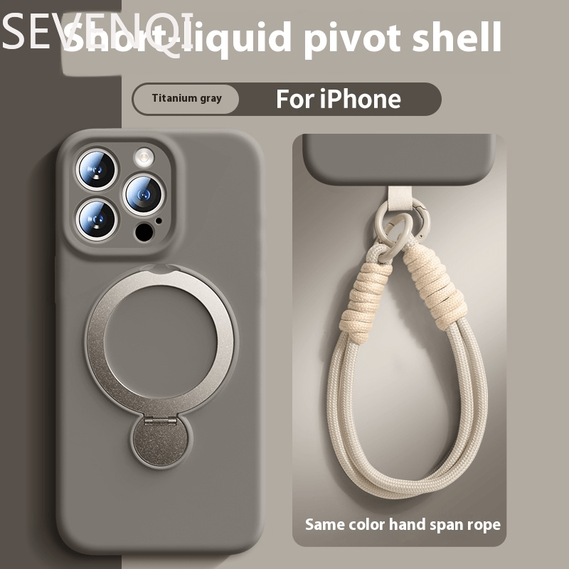 GRIP™️360-degree Phone Case for iPhone 16 iphone16promax new model 16pro liquid silicone magnetic strap holder 15P ultra-thin protective case