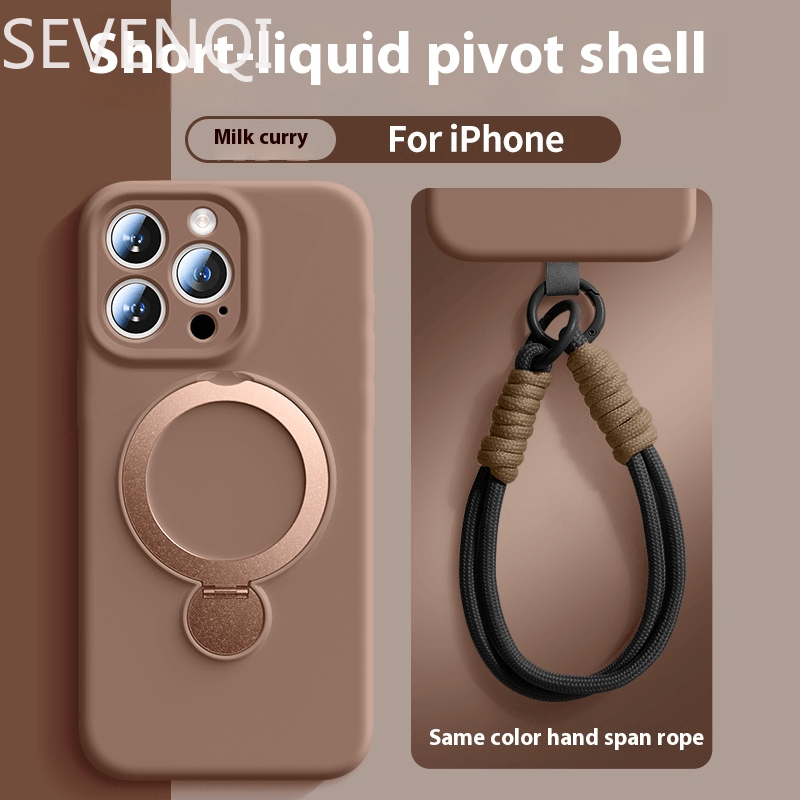 GRIP™️360-degree Phone Case for iPhone 16 iphone16promax new model 16pro liquid silicone magnetic strap holder 15P ultra-thin protective case