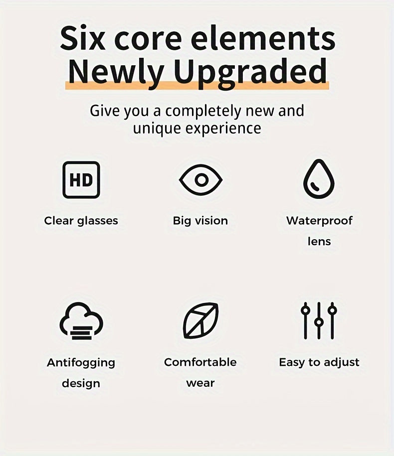 YLIKE™️Sleek Anti-Fog Silicone Swimming Goggles with HD Clarity - Waterproof, Adjustable Strap, Design for Men & Women,