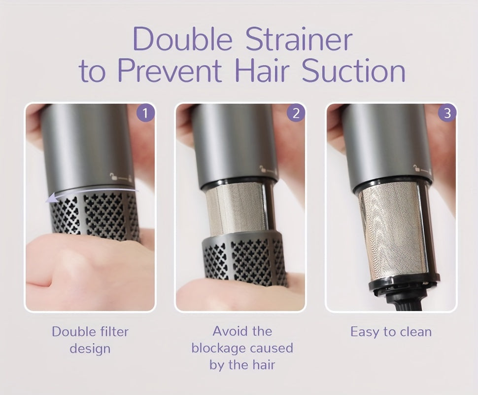 Oudif ™️Professional High-Speed Ionic Hair Dryer, 110000 RPM Brushless Motor, 4 Temperature Settings with LED Display, 2 Speed/Cold Options, Quiet Operation, Ergonomic Handle, US Plug –