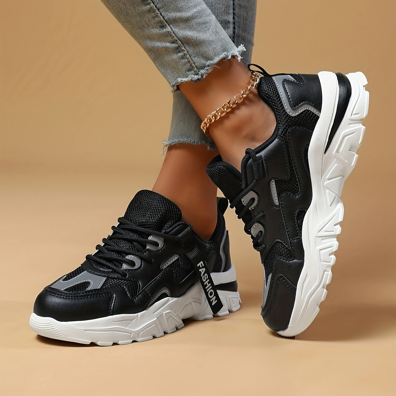 CHUNKUP™️Women's Shoes Breathable Mesh Chunky Sneakers - All-Season Comfortable Walking & Running Shoes, Thick Sole, Casual Sporty