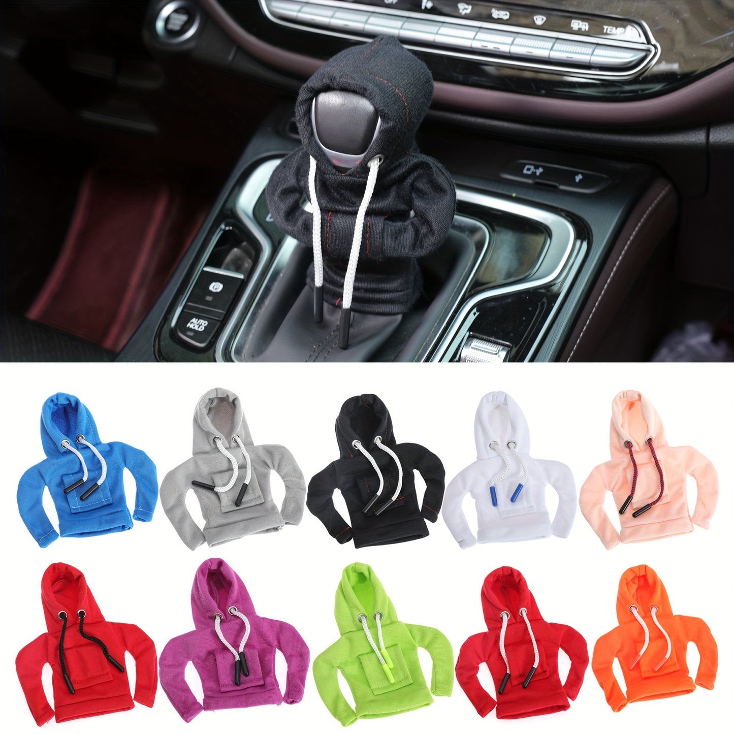 Hoodie car gear / Car Gear Shift Cover Hoodie, Fashionable Mini Hooded Sweatshirt, funny gear hoodie Interior Accessories Decor