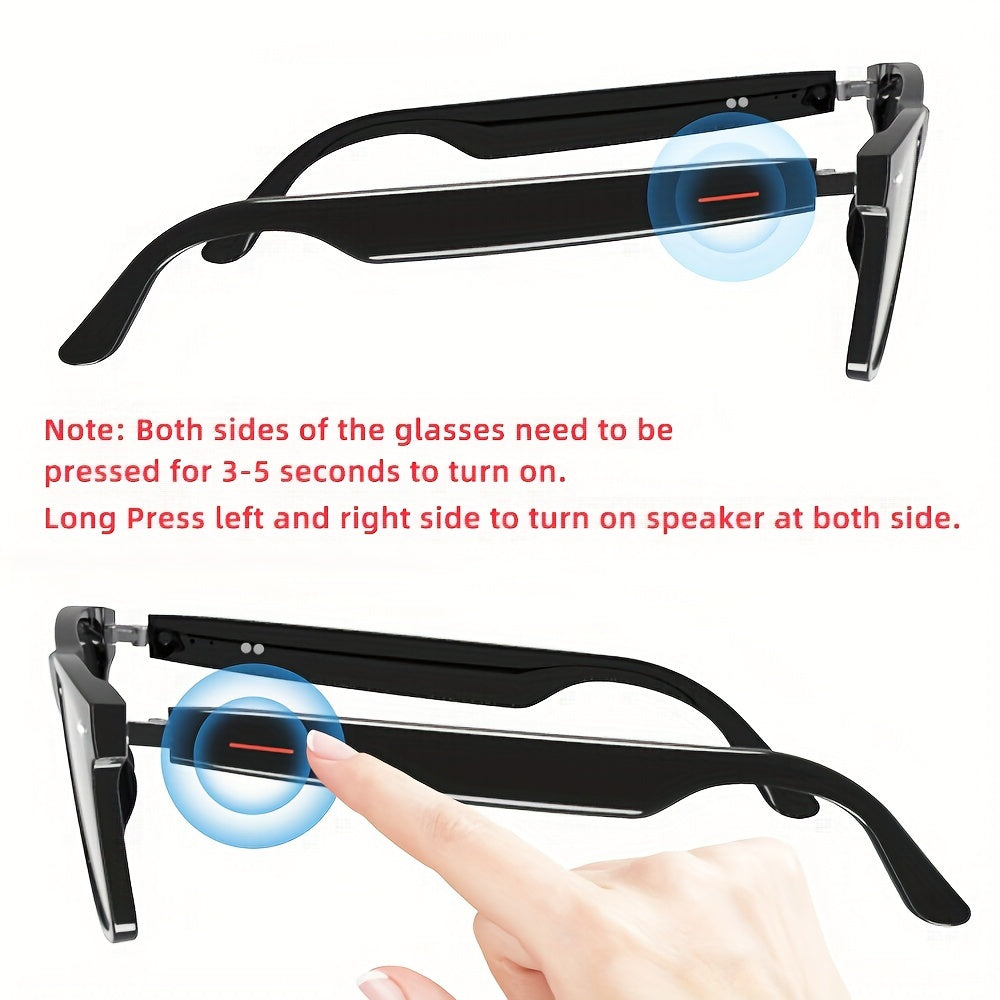 SENBONO ™️ Smart Glasses - Blue Light Filtering & Polarized Lenses, Low Latency Audio, Built-in Mic & Speakers, Touch & AI Voice Assistant Compatible, 5hrs Battery Life,