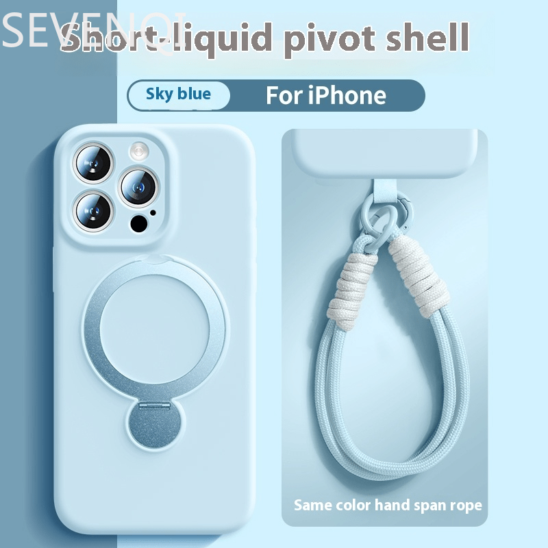 GRIP™️360-degree Phone Case for iPhone 16 iphone16promax new model 16pro liquid silicone magnetic strap holder 15P ultra-thin protective case