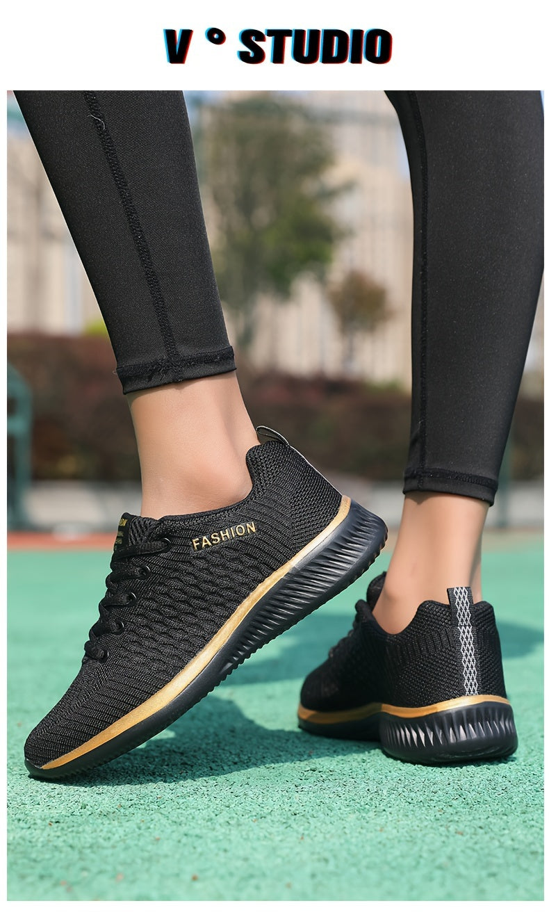 FEET™️Women's Shoes Lightweight Lace-Up Casual Sneakers, Breathable Soft Sole Platform Lace Up Walking Shoes, Comfortable Fashion Footwear plus size