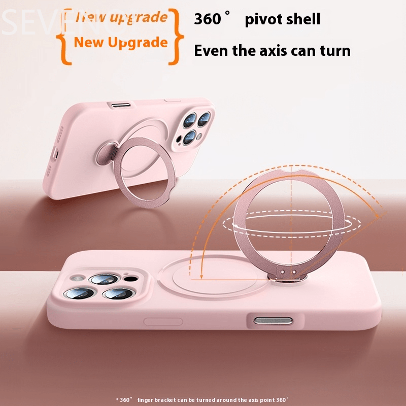 GRIP™️360-degree Phone Case for iPhone 16 iphone16promax new model 16pro liquid silicone magnetic strap holder 15P ultra-thin protective case