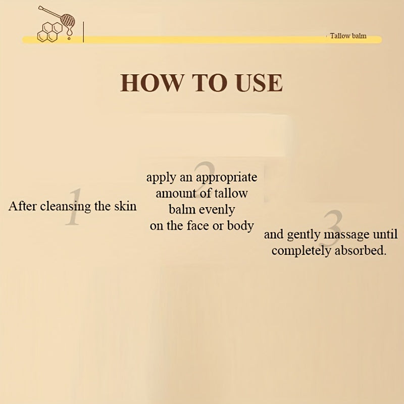 CLEAR™️Unscented All-Purpose Moisturizer Grass-Fed Beef Tallow Balm - Olive Oil & Vitamin E for Dry Skin Care