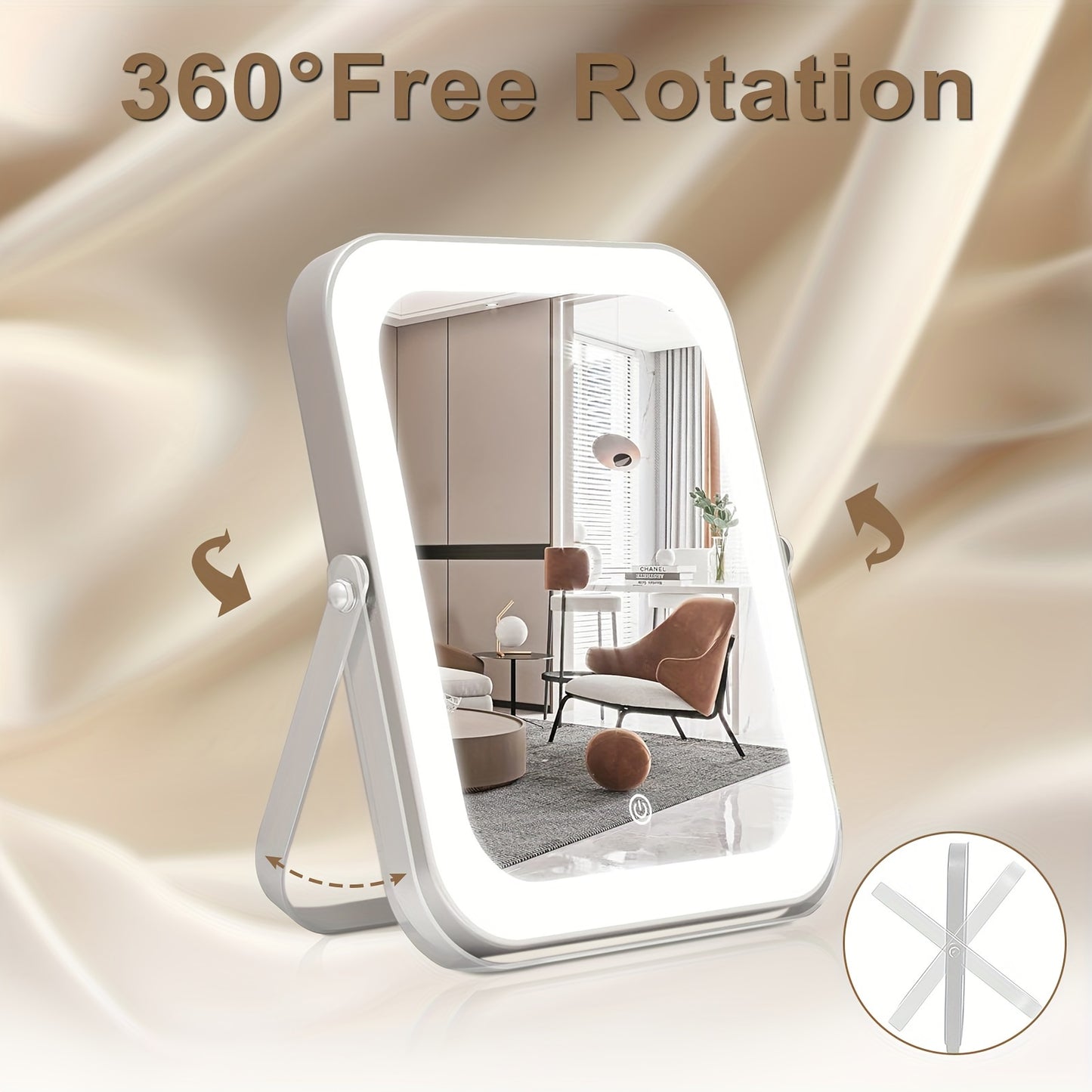 GO GIRL™ 8X10inch Lighted Vanity Makeup Mirror,