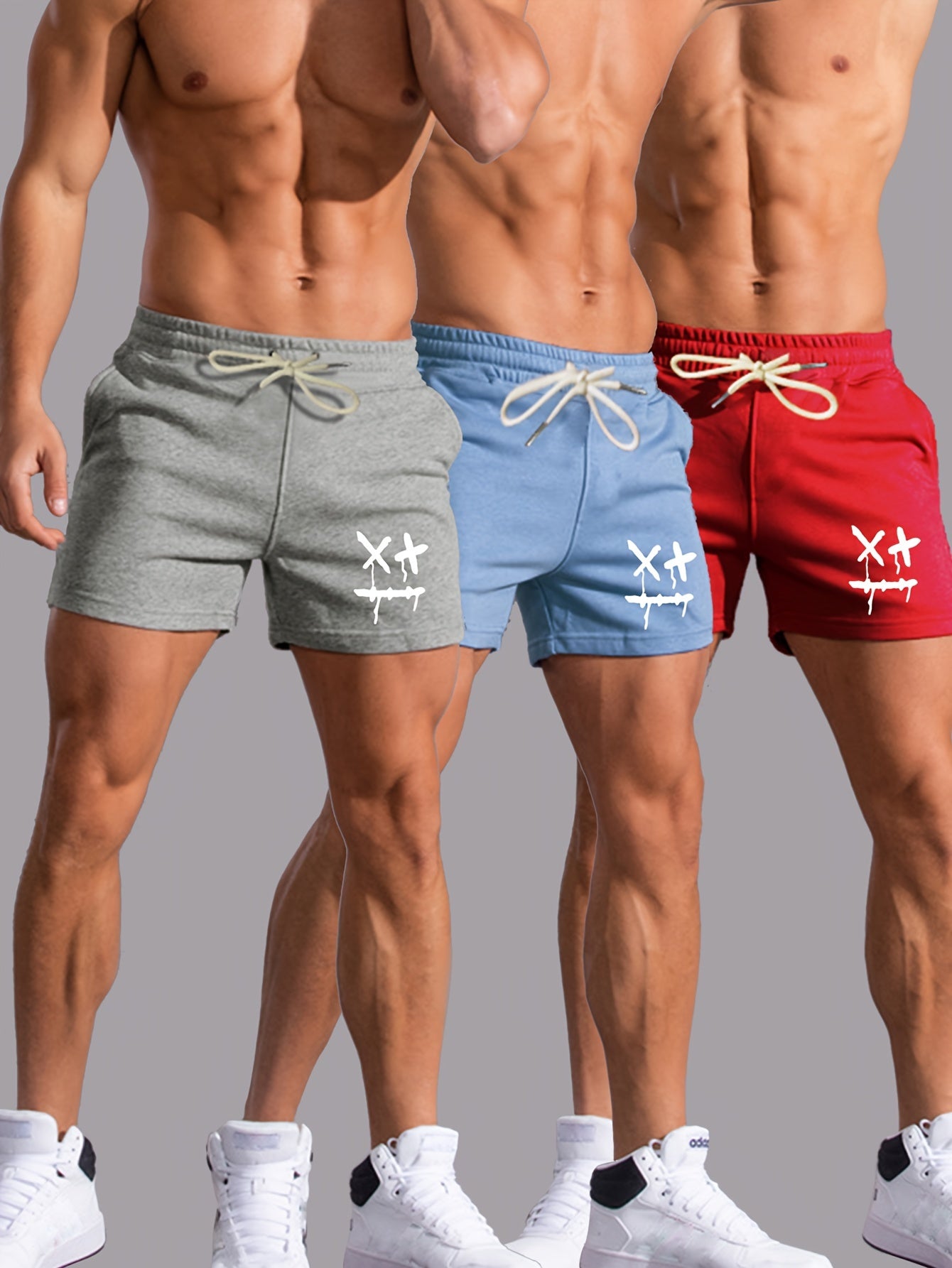 SHORTS ™️2025 SUMMER Men's Trendy joyful Shorts - Three Piece Set, Gym, running, hiking, Dailly wear and act