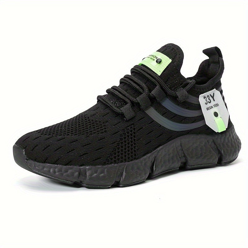 MILE HIGH™️Women's Breathable Knit Platform Sneakers, Casual Lace Up Outdoor Shoes, Comfortable Low Top Sport Shoes Plus Size