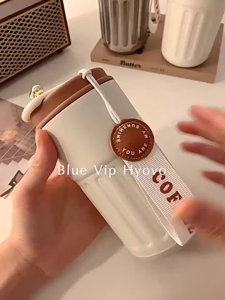 DRINKUP™ Coffee Mug, Stainless Steel Coffee Cup, Vacuum Sealed Portable Thermal Tumbler with Flip Top Lid, Battery Powered ,1PCS Smart mug